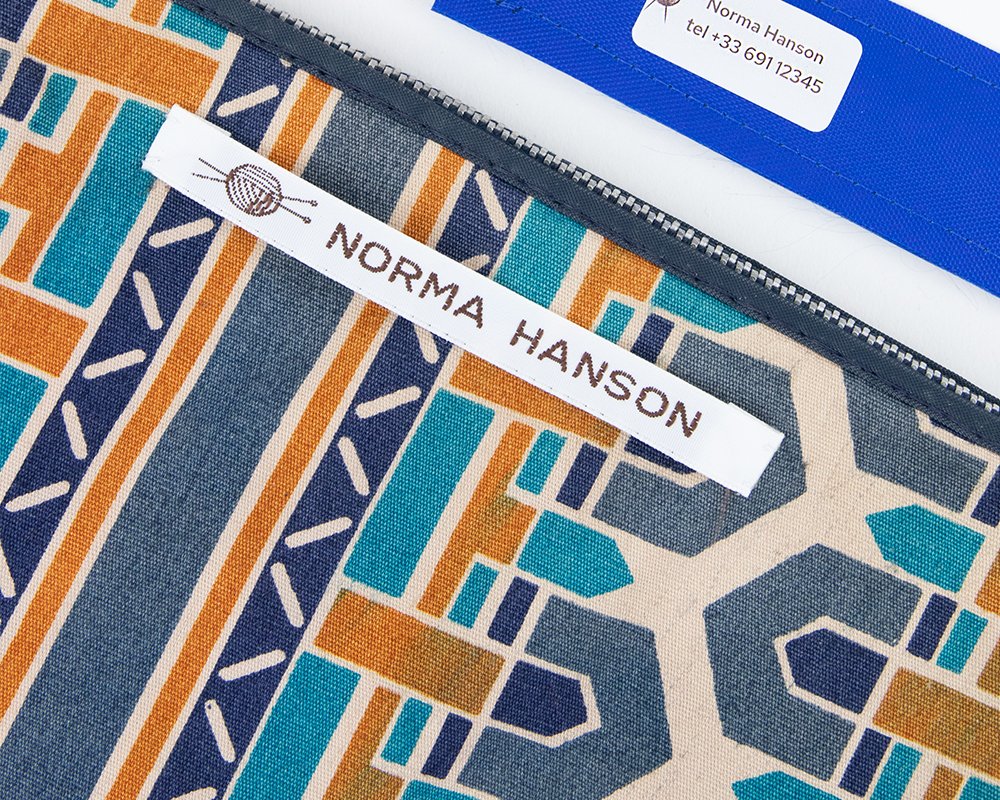 Etichetta con il nome da cucire