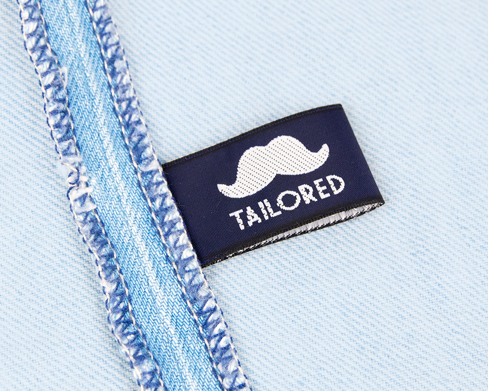 Etichetta tessuta con logo personalizzato 15 mm