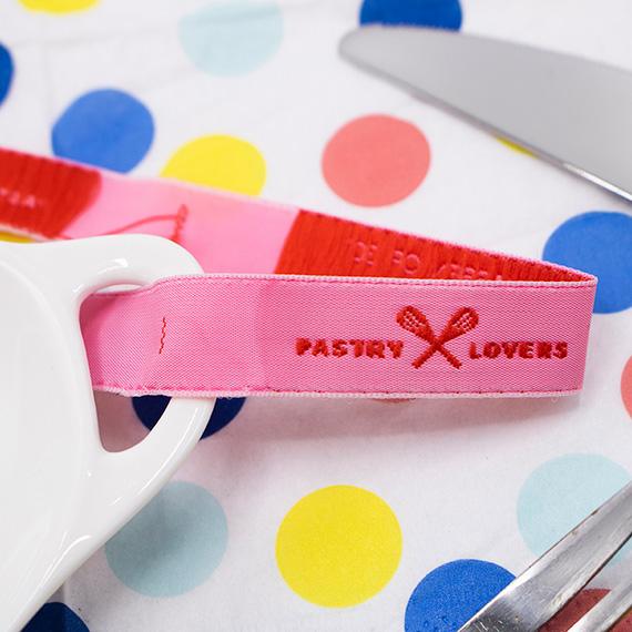 Etichetta tessuta con logo personalizzato 15 mm