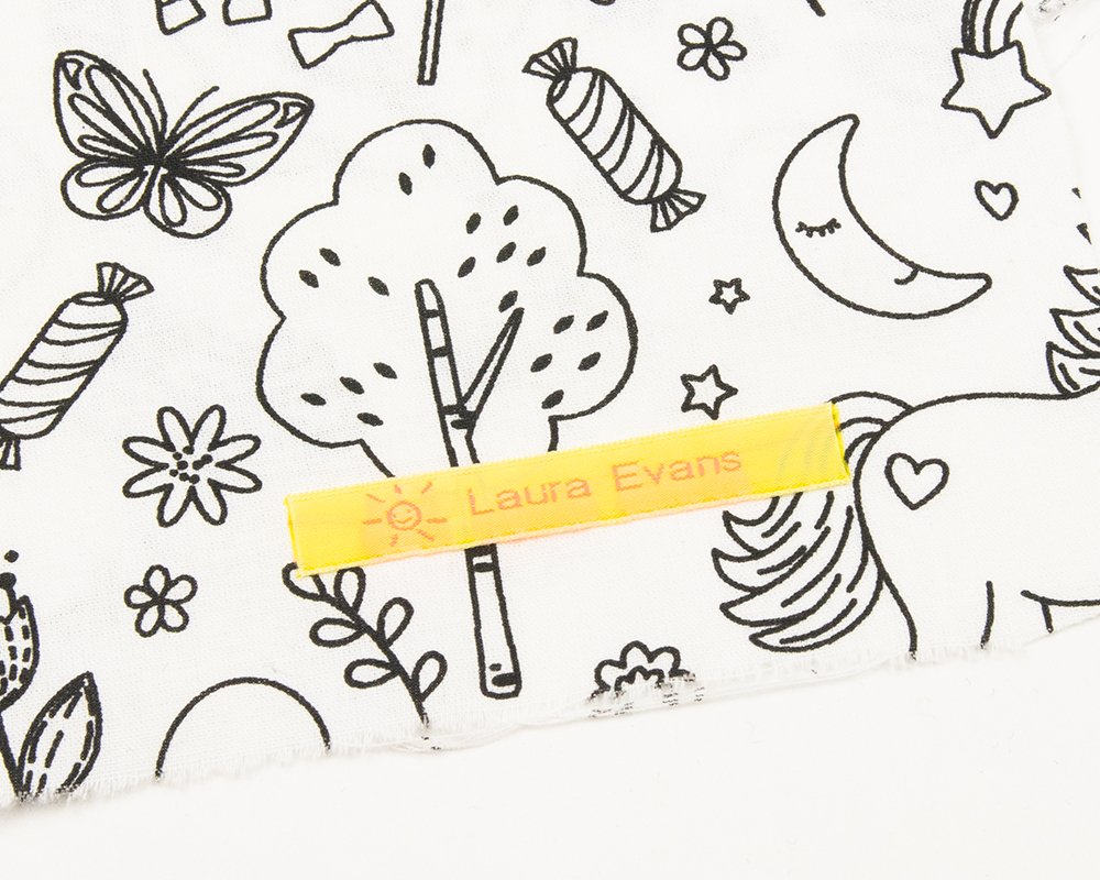 Etichette termoadesive con il nome